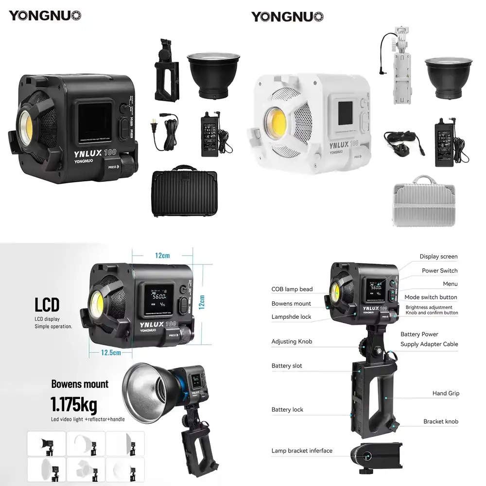 Photography Lighting Handheld - ไฟวิดีโอ LED แบบพกพา YONGNUO YNLUX100 100W