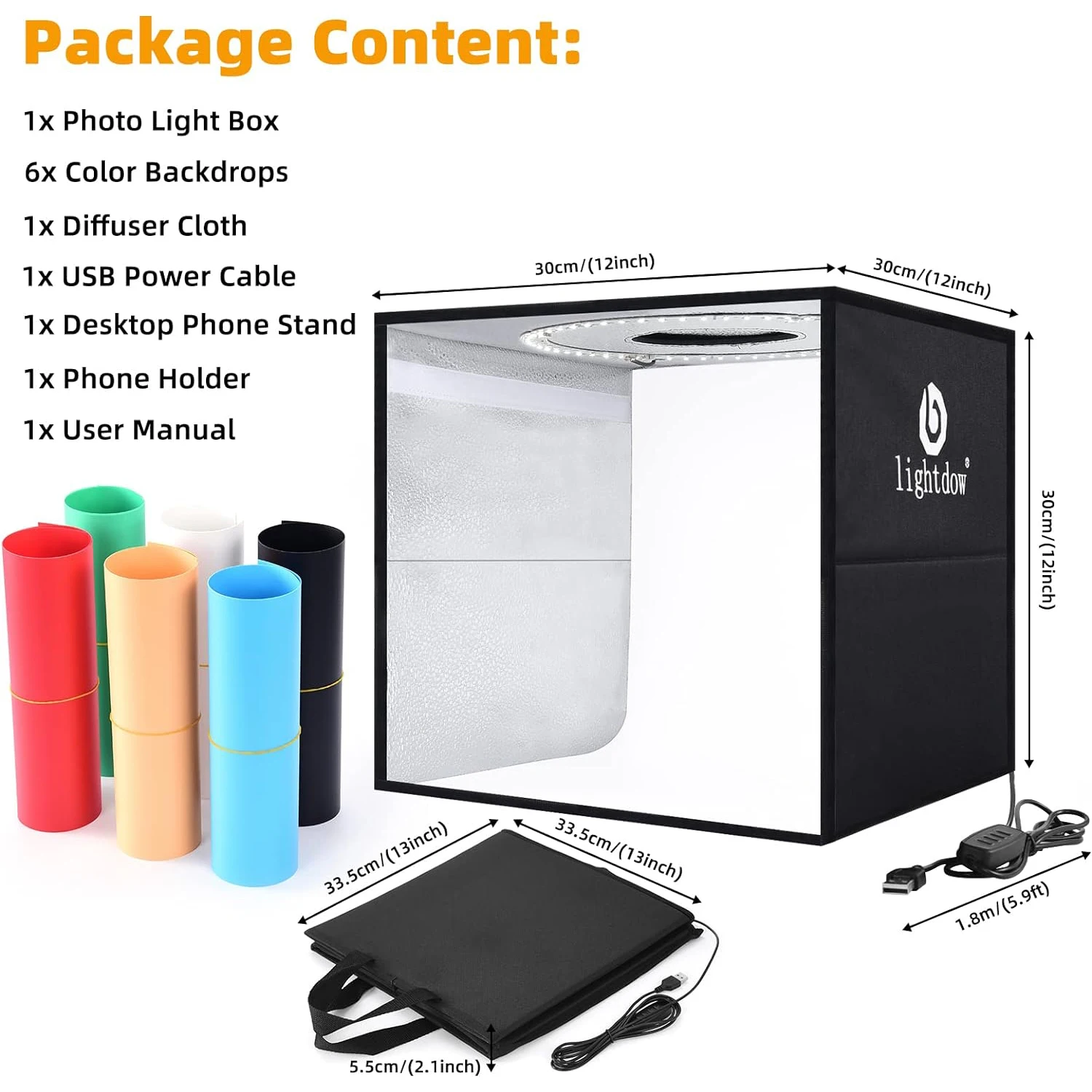 Lightdow Photo Studio Light กล - Photography Lighting Kit Portable บทวิจารณ์และราคา