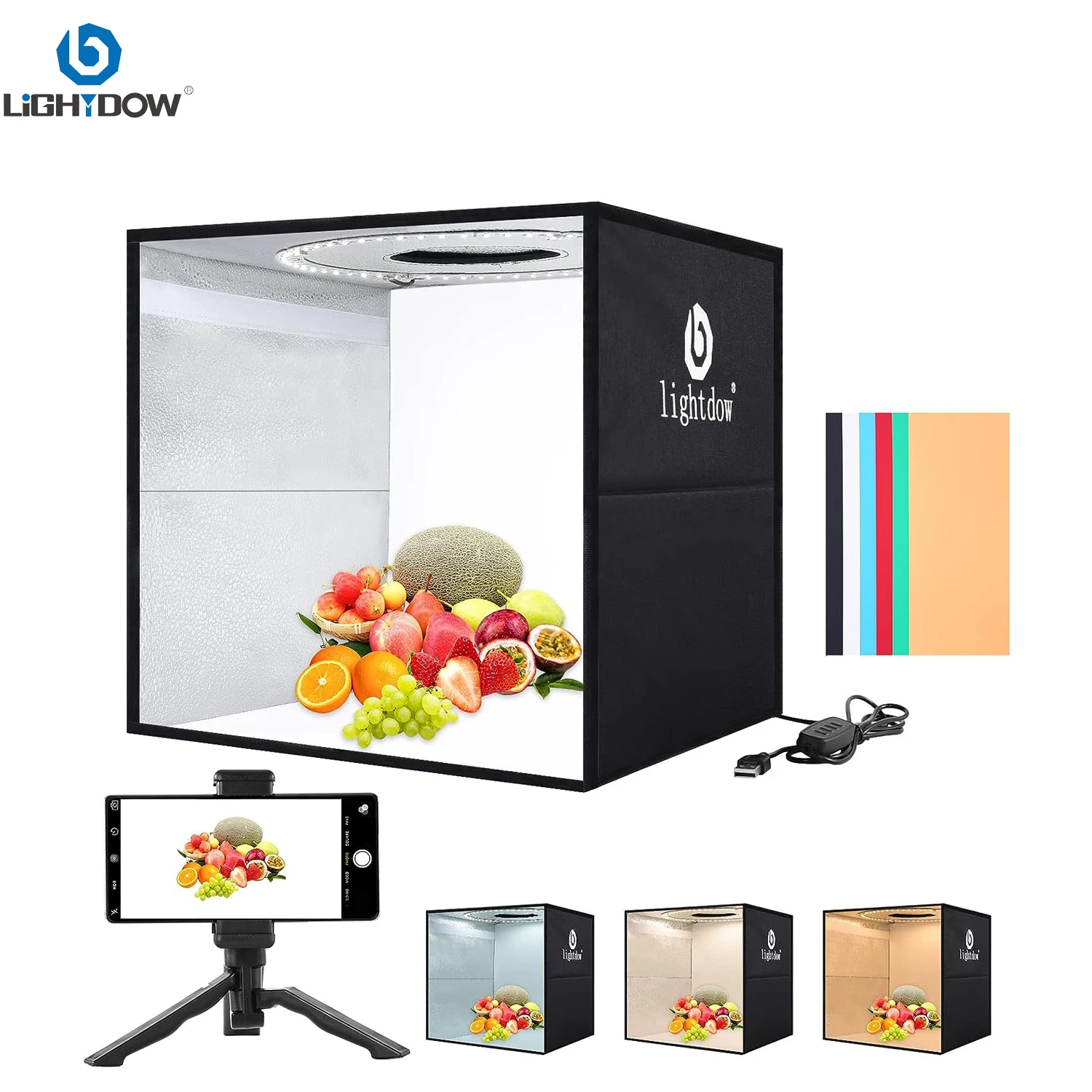 Lightdow Photo Studio Light กล - Photography Lighting Kit Portable บทวิจารณ์และราคา